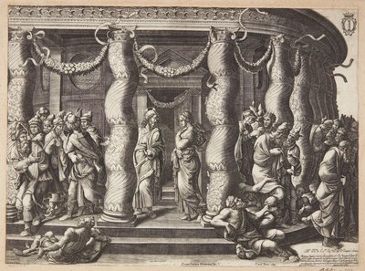 Christus und die Ehebrecherin von Diana Scultori