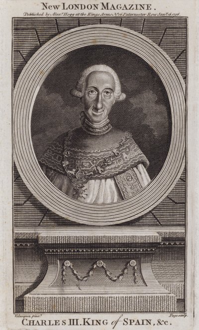 Karl III., König von Spanien von Diego Rodriguez de Silva y (after) Velazquez