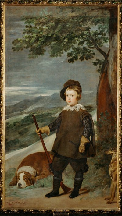 Infante Balthasar Carlos im Jagdkleid von Diego Rodriguez de Silva y Velazquez