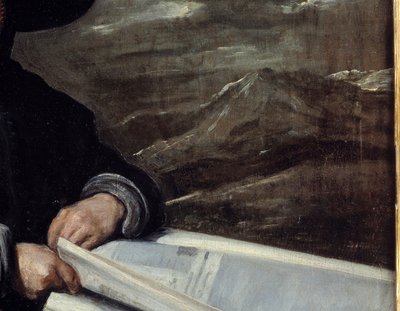 Porträt des Narren Diego de Acedo genannt Cousin (Detail). Gemälde von Diego Rodriguez de Silva y Velázquez (1599-1660) von Diego Velázquez