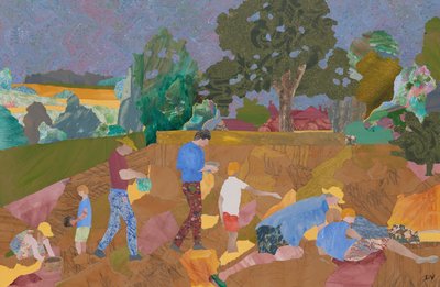 Gelbe Klappertopf-Ernte von Dione Verulam