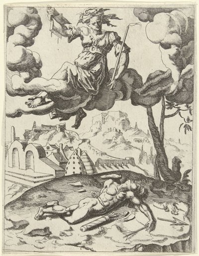 Der Glaube überwindet die sinnliche Liebe von Dirck Volckertsz. Coornhert (possibly)