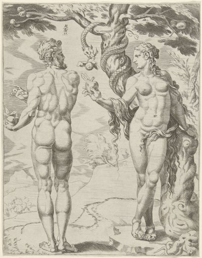 Adam und Eva von Dirck Volckertsz. Coornhert