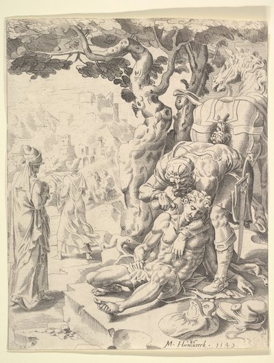 Das Gleichnis vom barmherzigen Samariter, 1549 von Dirck Volkertsen Coornhert