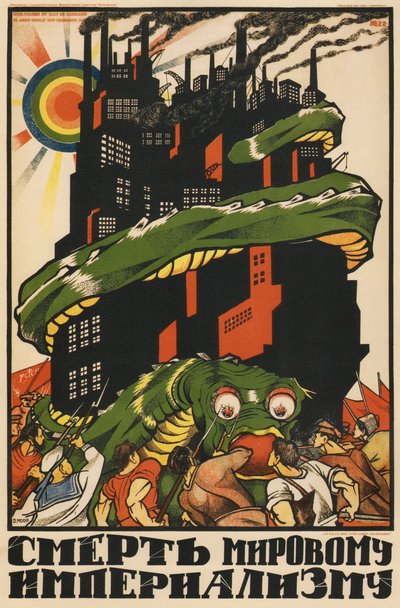 Für den Tod des Weltimperialismus Poster, 1920 von Dmitriy Stakhievich Moor