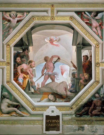 Die Enthauptung von Spurius Cassius Vecellinus von Domenico Beccafumi