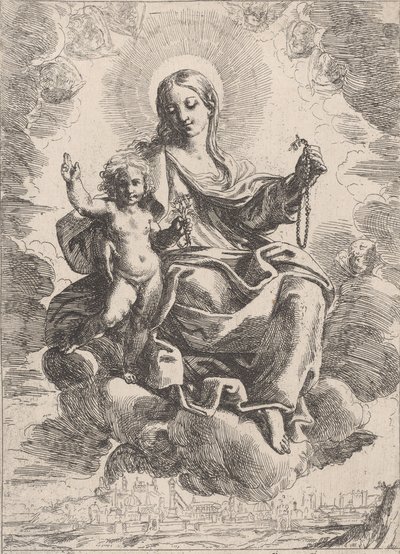 Die Jungfrau des Rosenkranzes (1645-84) von Domenico Maria Canuti