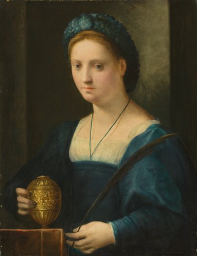Porträt einer Dame, als Maria Magdalena von Domenico Puligo