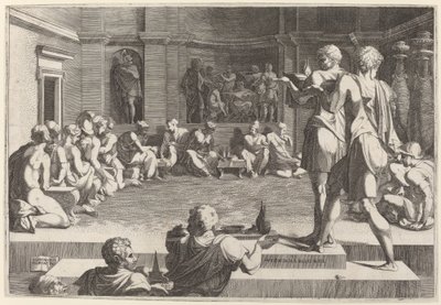Das Bankett Alexanders des Großen von Domenico del Barbiere after Francesco Primaticcio
