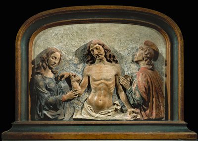 Der tote Christus, verehrt von Johannes dem Evangelisten und Maria Magdalena von Domenico di (15th century) Paris