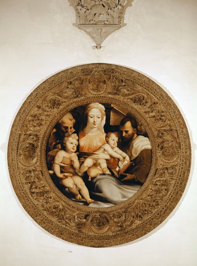 Die Heilige Familie und Johannes der Täufer von Domenico di Pace Beccafumi  