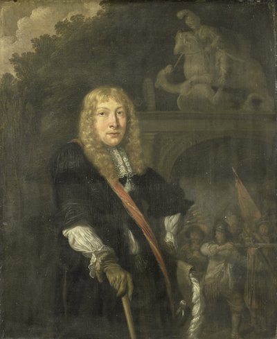 Porträt eines Offiziers der Leidener Bürgerwehr von Dominicus van Tol