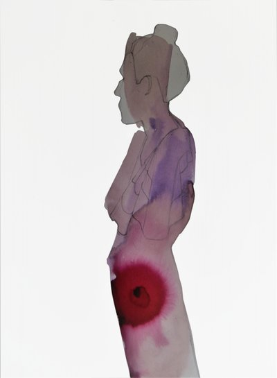 Abstrakte rote Figur von Doris Schmitz