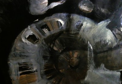 Dunkle abstrakte Spirale von Doris Schmitz