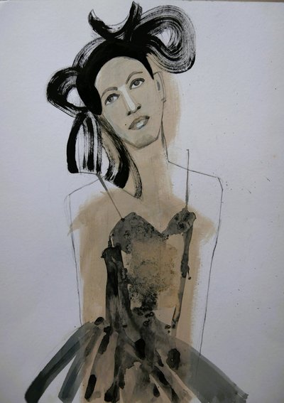 Elegantes Modeporträt von Doris Schmitz