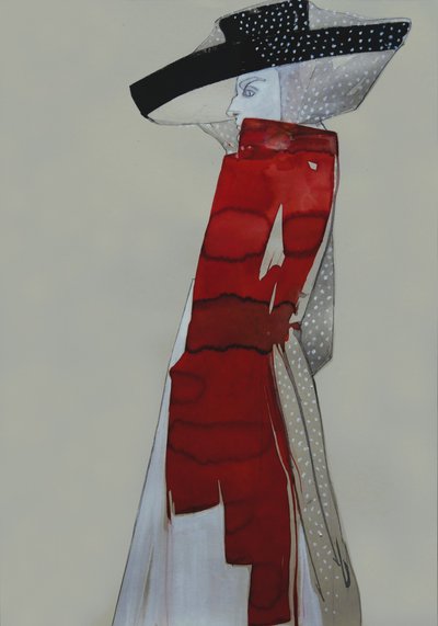 Elegante Dame in Rot von Doris Schmitz