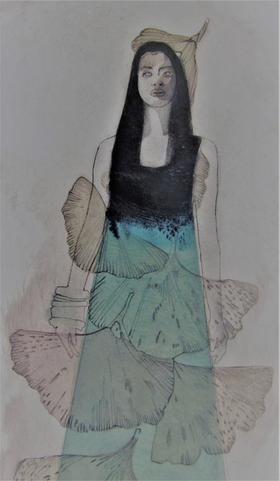 Ginkgo-Blatt-Frau von Doris Schmitz