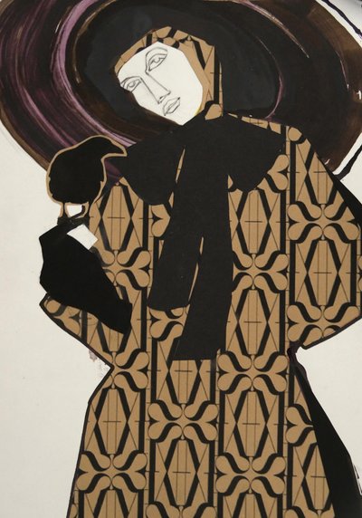 Frau mit Vogel von Doris Schmitz
