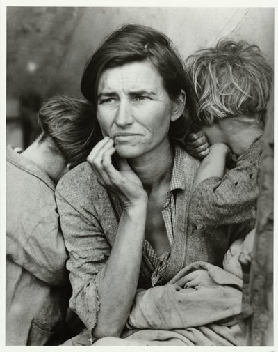 Porträt von Florence Owens Thompson von Dorothea Lange