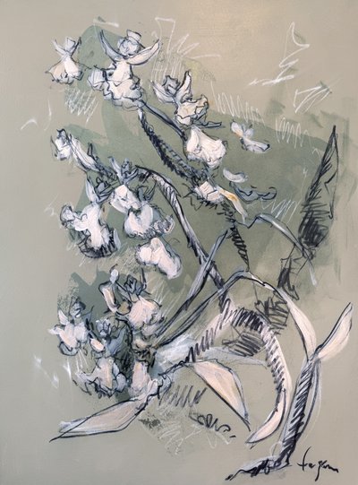 Zarte Blumenskizze von Dorothy Fagan