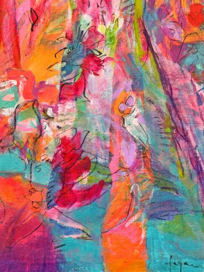 Lebendige abstrakte Blüten von Dorothy Fagan
