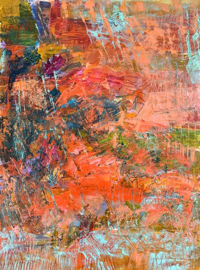 Lebendiges Korallenabstrakt von Dorothy Fagan