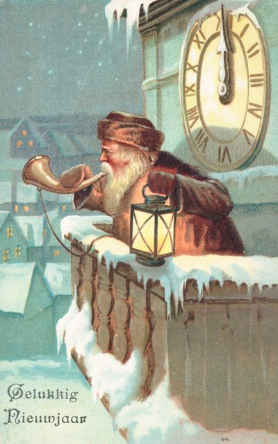 Niederländische Neujahrskarte von Dutch School