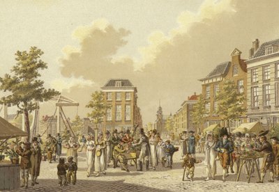 Blumenmarkt, Rotterdam, 1807 von Dutch School