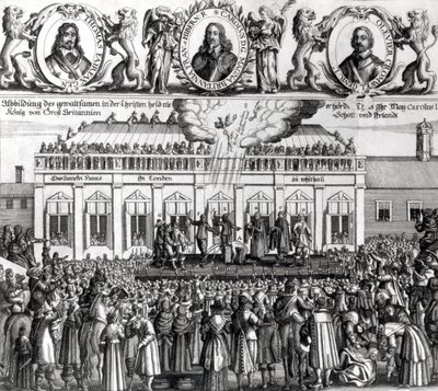 Die Enthauptung von König Karl I., 1649 (Kupferstich) von Dutch School
