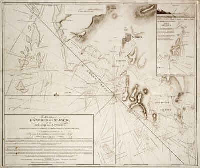 Die Straße und der Hafen von St. John auf der Insel Antigua von E.H. Columbine