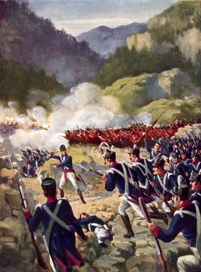 Die Schlacht von Busaco, 1810 von E. A. Dyer