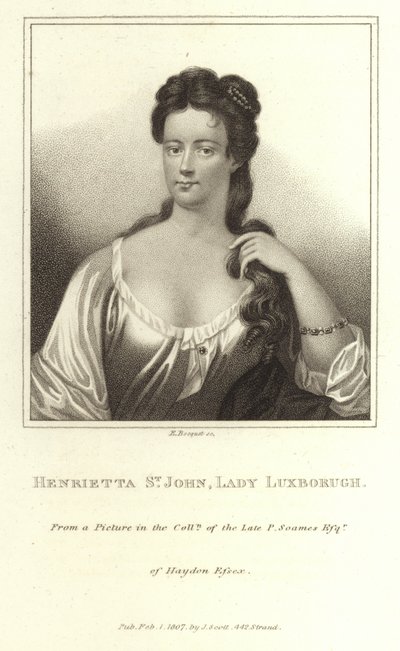 Henrietta St John Lady Luxborough von E. Bocquet