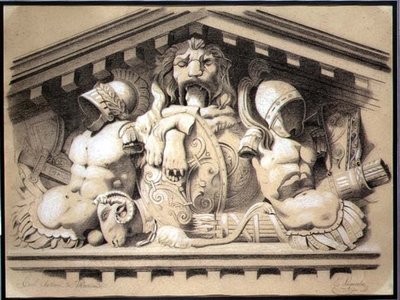 Ein skulpturales Giebelfeld im Louvre von E. Laquerbe