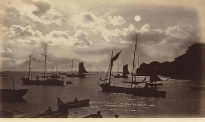 Mondlichteffekt - Bucht von Panama von Eadweard Muybridge