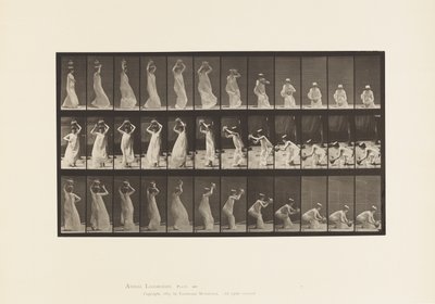 Tafel 206. Wasserkrug auf dem Kopf tragen, sich drehen und abstellen von Eadweard Muybridge