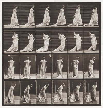Platte 231. Bücken, um den Zug zu ordnen und Drehen von Eadweard Muybridge
