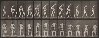 Tafel Nummer 178. Auf und über einen Bock steigen von Eadweard Muybridge
