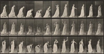 Tafel Nummer 306. Einen Ball aufheben und werfen von Eadweard Muybridge