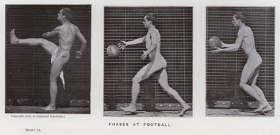 Die menschliche Figur in Bewegung: Phasen beim Fußball von Eadweard Muybridge