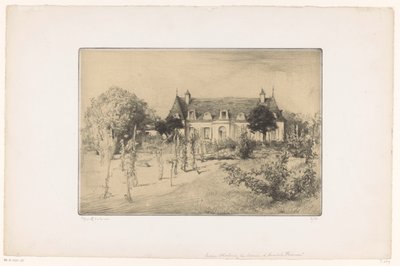 Blick auf einen Garten bei einem Haus von Edgar Chahine (signed by artist)