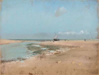 Strand bei Ebbe (Mündung des Flusses) von Edgar Degas