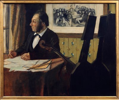 Cellist Pilet, Louis Marie Pilet (1815-1877). Gemälde von Edgar Degas (1834-1917) 1869 Paris, Musée d