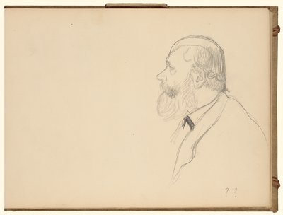 Mann im Profil von Edgar Degas