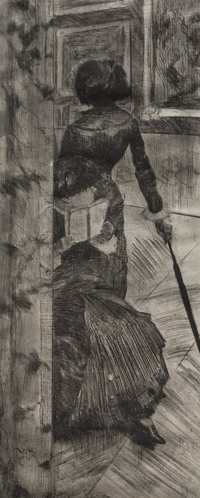 Mary Cassatt im Louvre: Die Gemäldegalerie, 1879-1880 von Edgar Degas