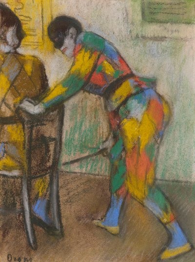 Zwei Harlekine von Edgar Degas