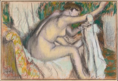 Frau trocknet ihren Arm von Edgar Degas