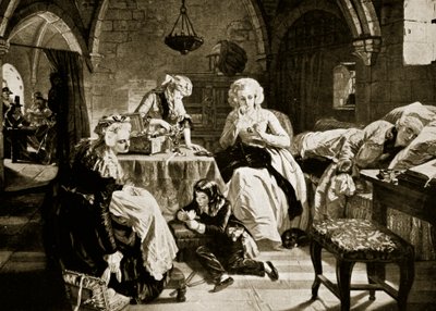 Ludwig XVI. und seine Familie im Tempel, Illustration aus 