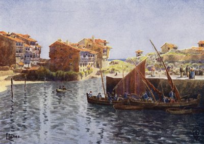 Nordspanien: Llanes, der Hafen von Edgar T. A. Wigram