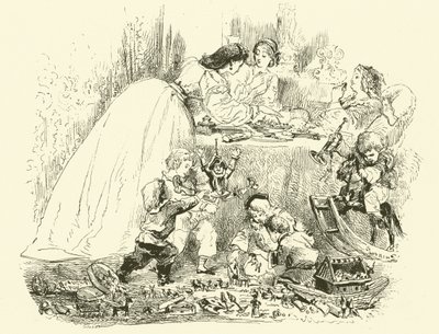 Szenen des Pariser Lebens: Neujahrstag der Kinder (Gravur) von Edmond (after) Morin