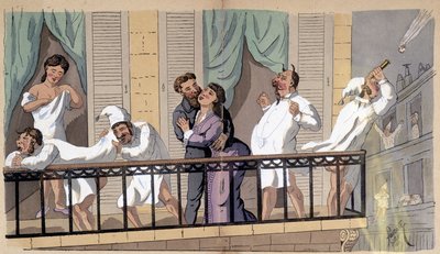 Die Nächte sind so heiß! - Sozialer Cartoon von Lavrate von Edmond Lavrate